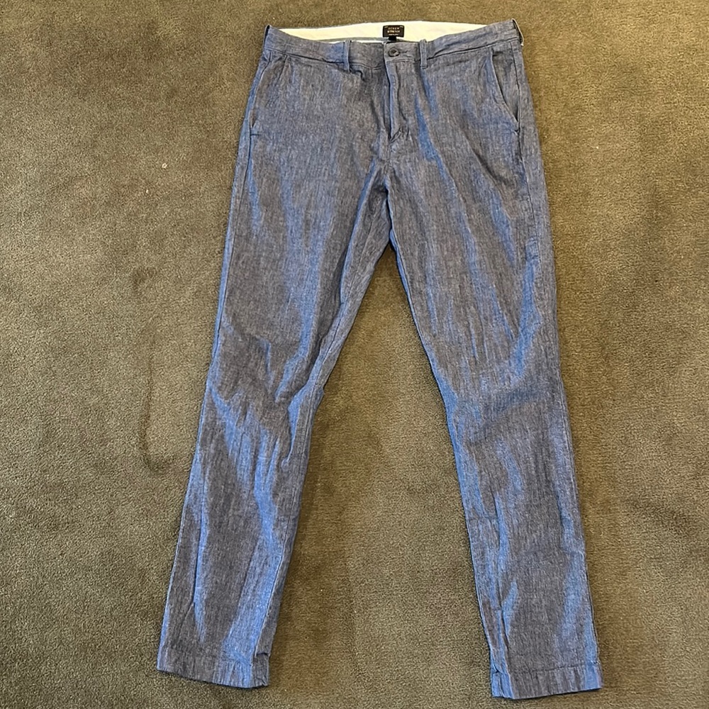 J. Crew 770 Stretch Blue Cotton Pants 32x32